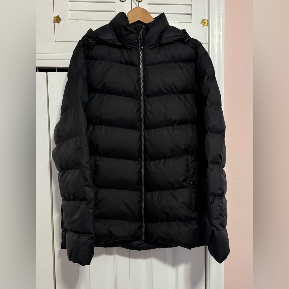 33 Degrees MEN'S MICROLUX HEAVY POLY-FILL PUFFER JACKET - BLACK / M - Worn once
